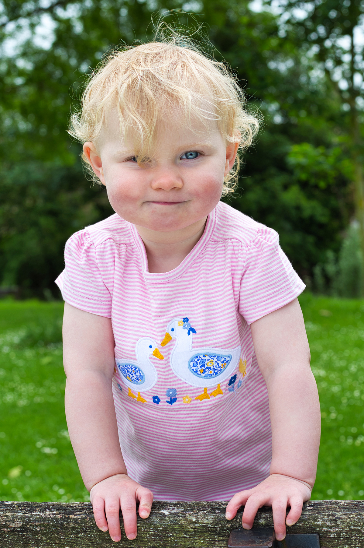 Location portrait of young girl in park