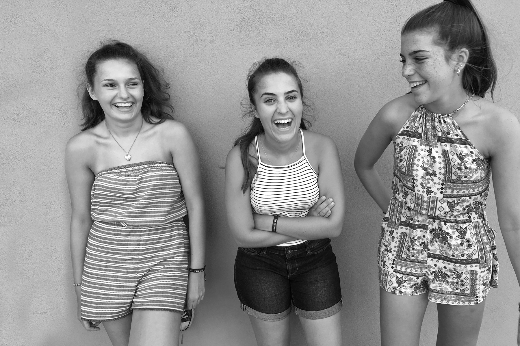 Candid lifestyle environmental family portrait of teenagers