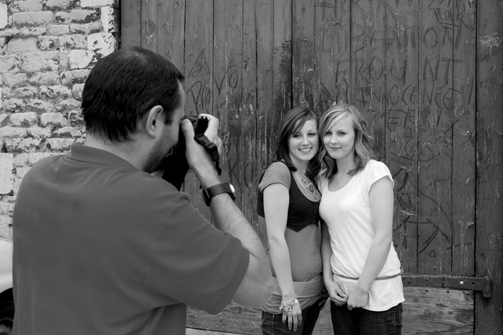 Behind the scenes shooting portraits